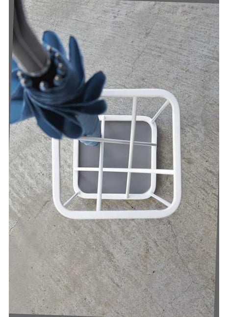 02807 Yamazaki Square paraplubak parapluhouder staal 17x17 - wit