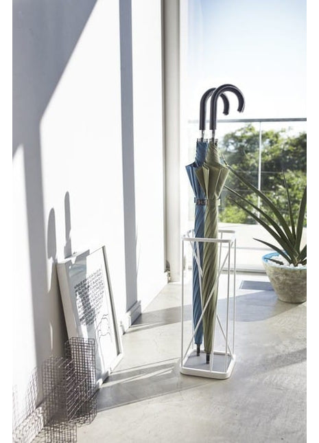 02807 Yamazaki Square paraplubak parapluhouder staal 17x17 - wit