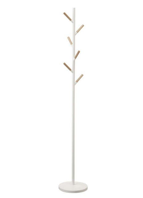 02814 Yamazaki Plain Pole kapstok staand wit