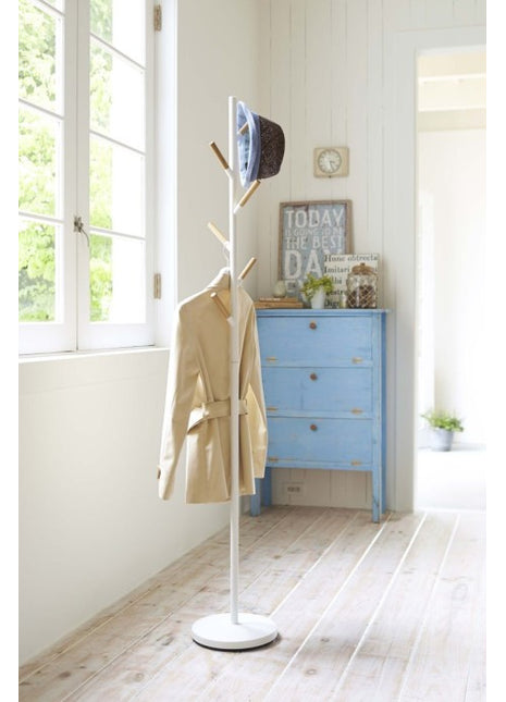 02814 Yamazaki Plain Pole kapstok staand wit