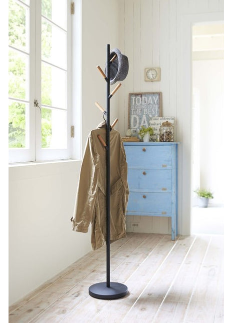 02815 Yamazaki Plain Pole kapstok staand zwart