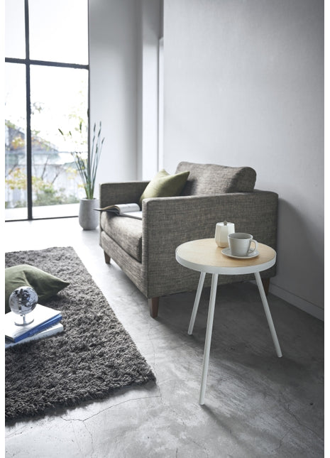 Yamazaki Tower ronde bijzettafel wit