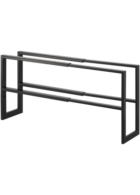 03191 Yamazaki schoenenrek zwart metaal, 4 laag, 12 paar schoenen