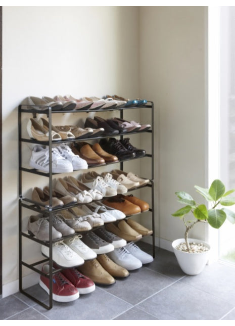 07556 Yamazaki Frame schoenenrek uitschuif / stapelbaar zwart