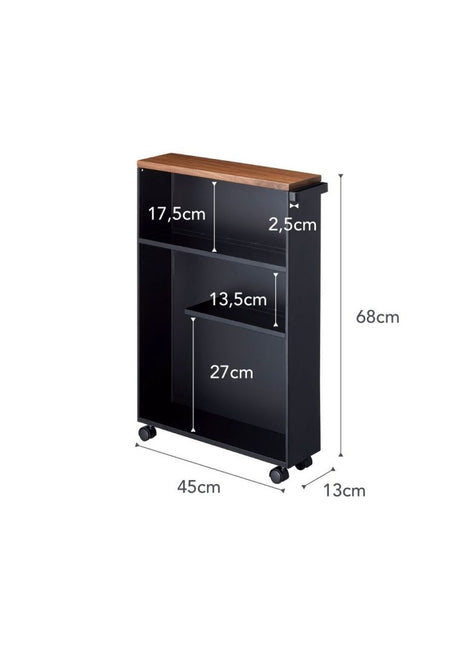 Yamazaki Tower opbergtrolley zwart