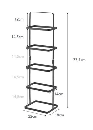 Yamazaki Tower schoenenrek 5-paar smal zwart