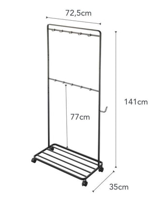 Yamazaki Tower kledingrek met zwenkwiel zwart