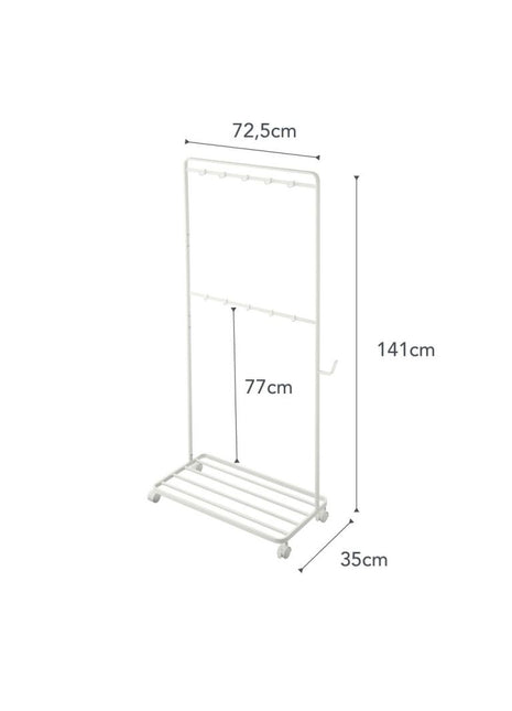 Yamazaki Tower opbergrek met zwenkwiel wit