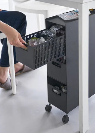 10016 Yamazaki Tower Opbergkast / trolley op wielen 3-laags - Zwart