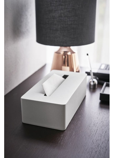 04215 Yamazaki tower tissue doos / tissuehouder staal wit