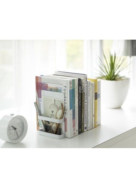 06872 Yamazaki Tower boekensteun met opbergvak wit