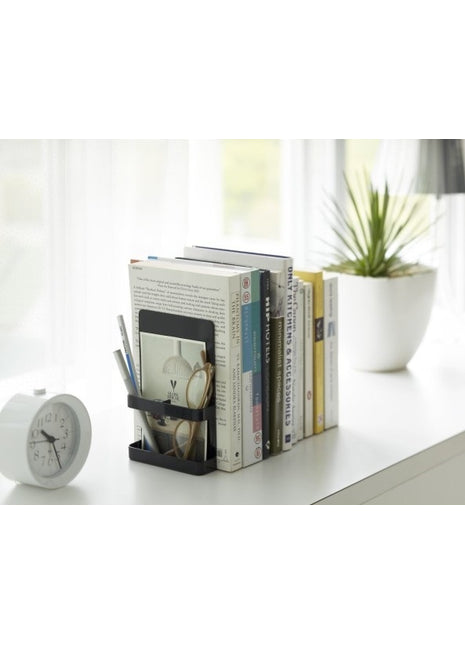 06873 Yamazaki Tower boekensteun met opbergvak zwart