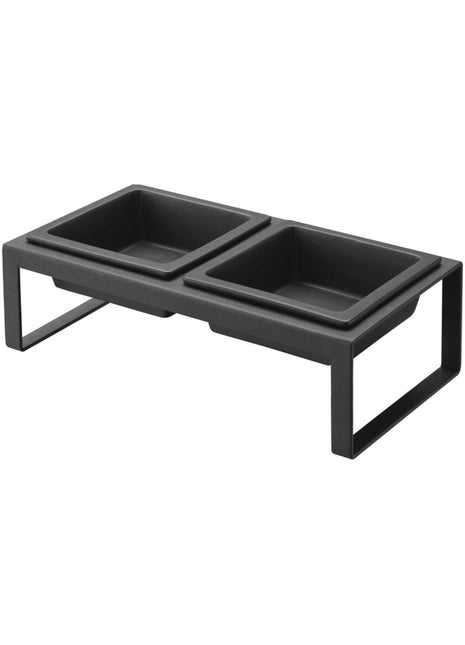 04745 Yamazaki tower kat / hond voerbak - zwart