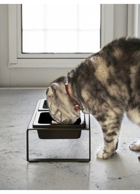 04745 Yamazaki tower kat / hond voerbak - zwart