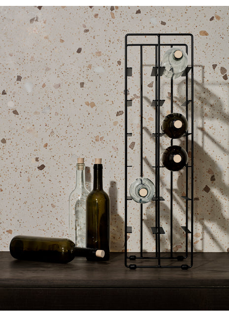 65776 Blomus Pilare wijnrek zwart staal voor 12 flessen