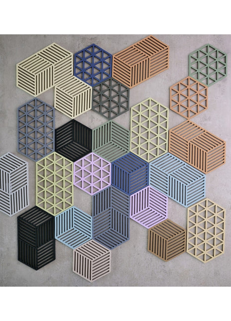 31602 Zone Denmark Triangles onderzetter pannen en schalen indigo blauw