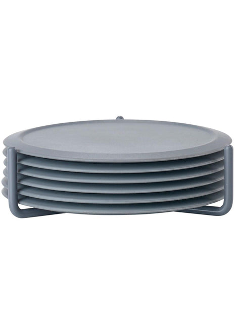 330304 Zone Denmark Singles 6 onderzetter met houder grijs