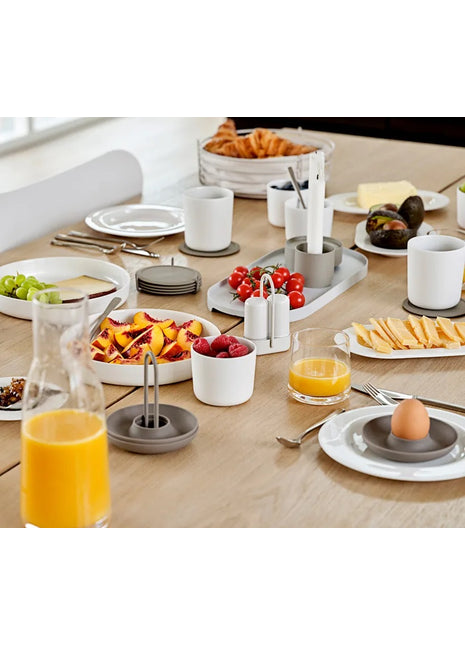 Zone Denmark Singles 6 onderzetters + houder taupe