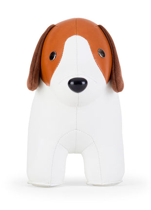 Züny Classic deurstop beagle bruin / wit kunstleer  ZCDV0153-0110