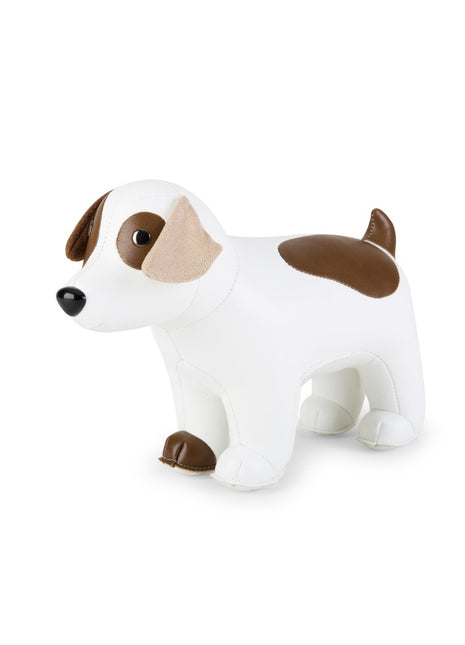 Züny Classic boekensteun bruin / wit Jack Russel
