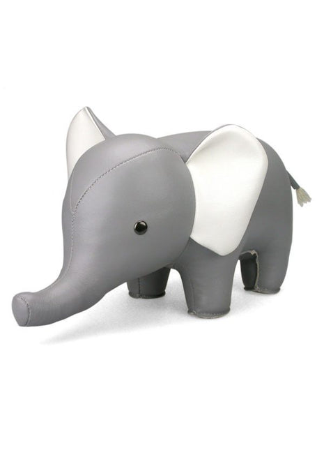 Züny Classic boekensteun Olifant grijs kunstleer ZCBV0233-1801