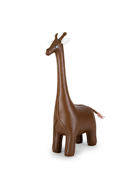 ZCBV0507-0701 Züny Classic Giraffe boekensteun bruin kunstleer