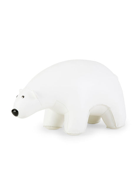 Züny boekensteun Polar Beer wit 1 kilo leren dieren design