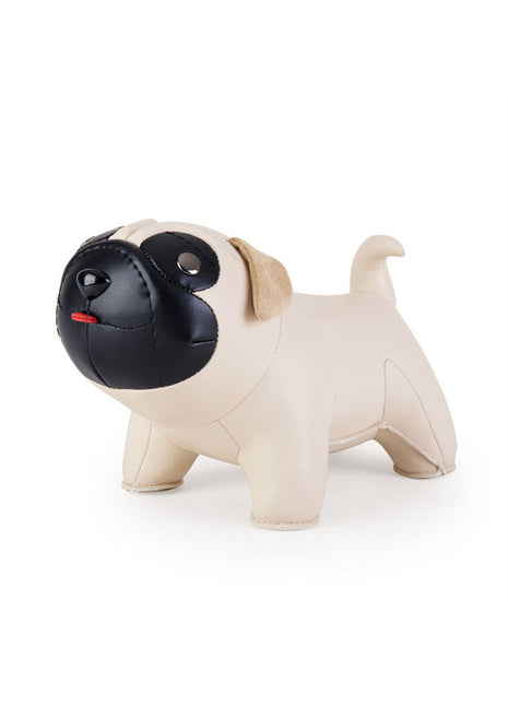 Züny Classic boekensteun mopshond kunstleer