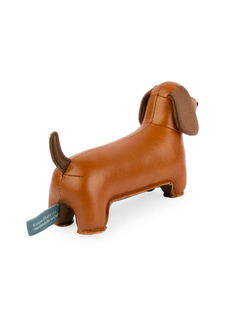 ZSPV0109-1007 Züny presse-papier Tan teckel bruin kunstleer