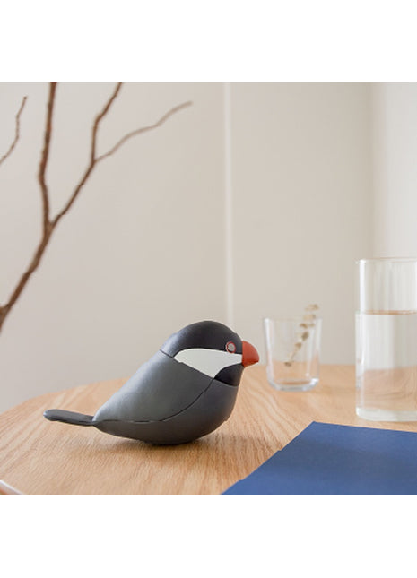 ZCPV0164-1902 Züny presse-papier Java sparrow mus kunstleer