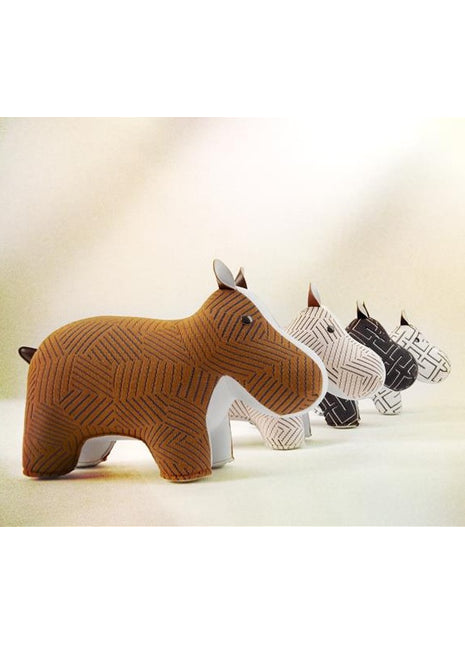 Züny Kvadrat boekensteun Grid Hippo wit