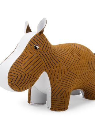 Züny Kvadrat boekensteun Razzle Dazzle Hippo tan