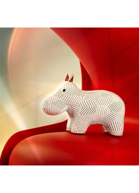 Züny Kvadrat boekensteun Razzle Dazzle Hippo wit
