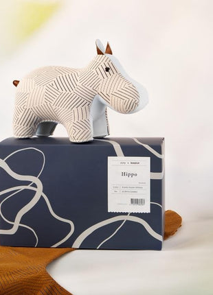 Züny Kvadrat boekensteun Razzle Dazzle Hippo wit