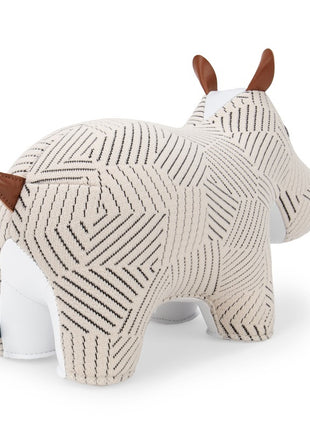 Züny Kvadrat boekensteun Razzle Dazzle Hippo wit