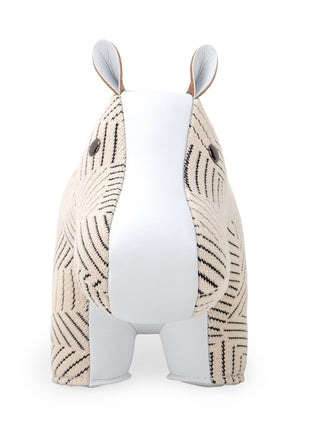 Züny Kvadrat boekensteun Razzle Dazzle Hippo wit