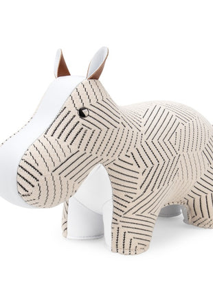 Züny Kvadrat boekensteun Razzle Dazzle Hippo wit