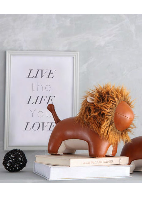 ZUPV0173-1014 Züny presse-papier Lino leeuw bruin