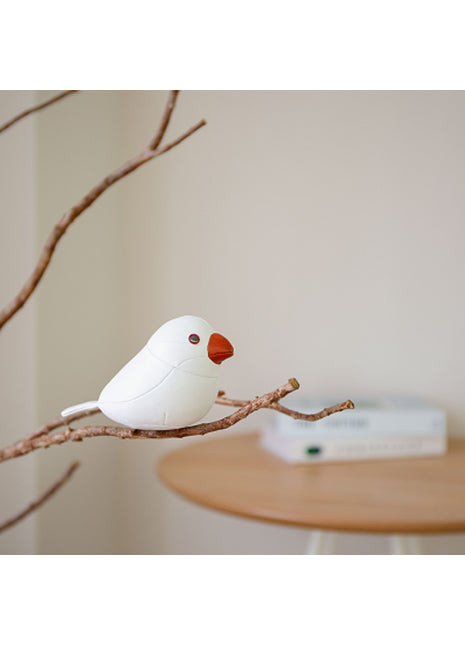 ZCPV0164M-0103 Züny presse-papier mini Java mus kunstleer wit