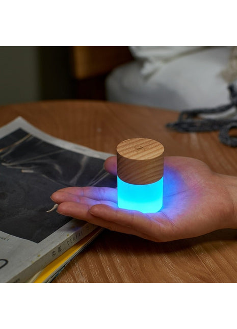 Gingko Lemelia led lamp oplaadbaar walnoten led kleuren