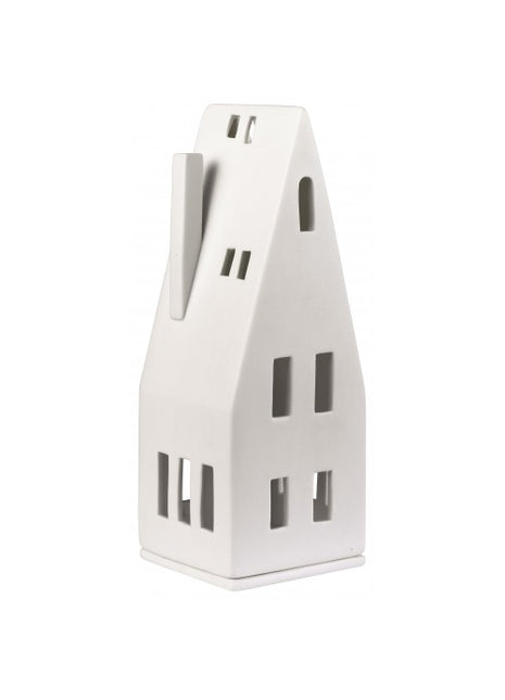 Räder theelicht huis puntdak groot wit 10847