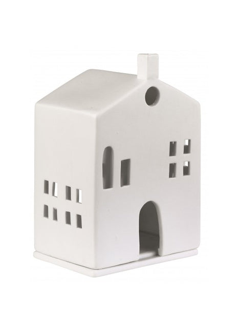 Räder theelicht huis met ronde deur groot wit 10844