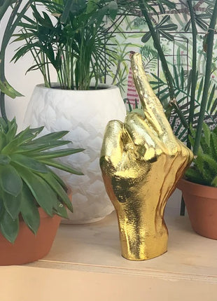 Bitten Design Finger beeld hand goud decoratie 1863GD