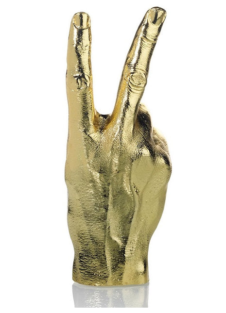 Bitten Design Peace vinger hand beeld goud 1864GD