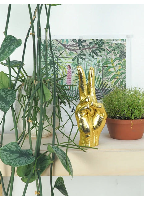 Bitten Design Peace vinger hand beeld goud 1864GD