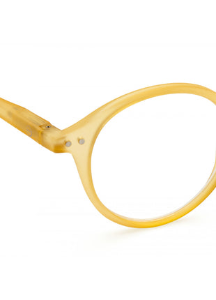 izipizi leesbril model d - honey yellow - honinggeel - ronde glazen - unisex