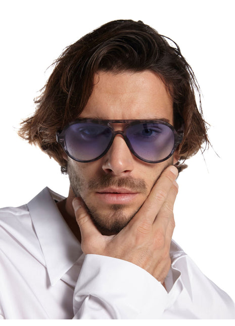 okkia alessio heren zonnebril havana blauw italiaans design