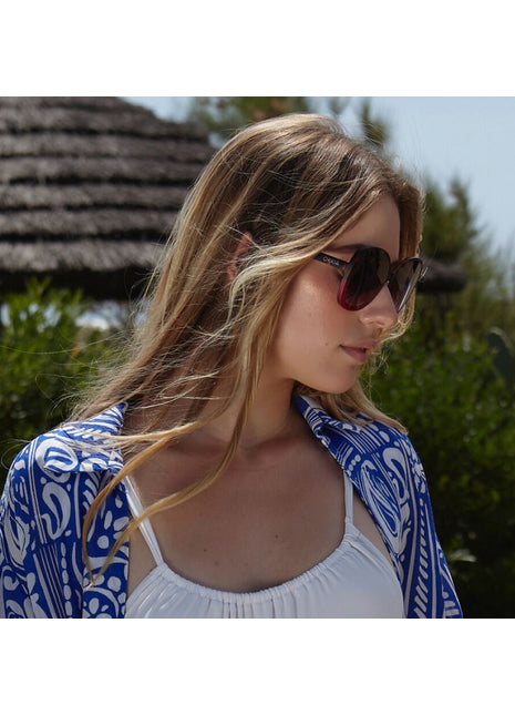 okkia dames zonnebril anna vlinder havana roze modieus italiaans design