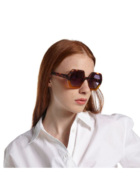 okkia dames zonnebril emma havana geel modieus italiaans design