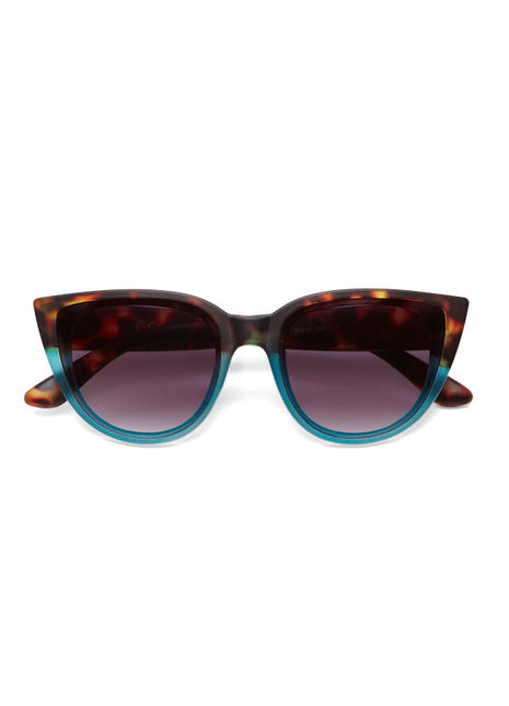 Okkia Silvia dames zonnebril havana blauw montuur modieus italiaanse bril ok020